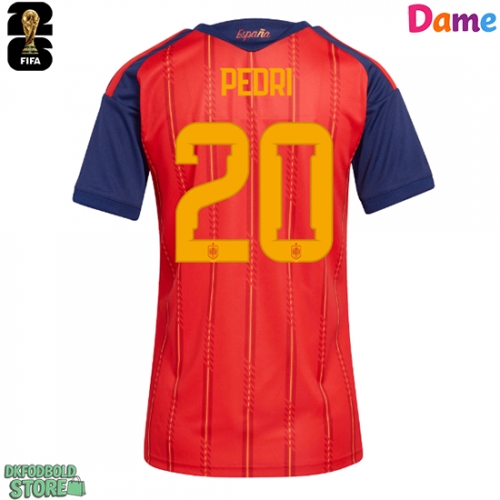 Spanien Pedri Gonzalez #20 Replika Hjemmebanetrøje Dame VM 2026 Kortærmet